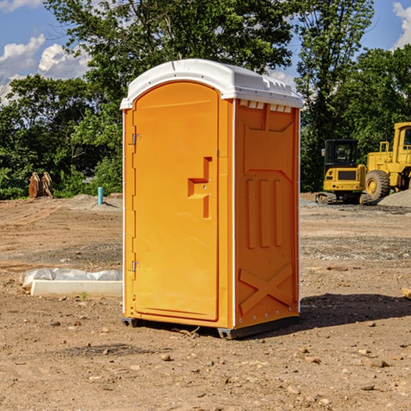 how often are the porta potties cleaned and serviced during a rental period in Pioneer LA